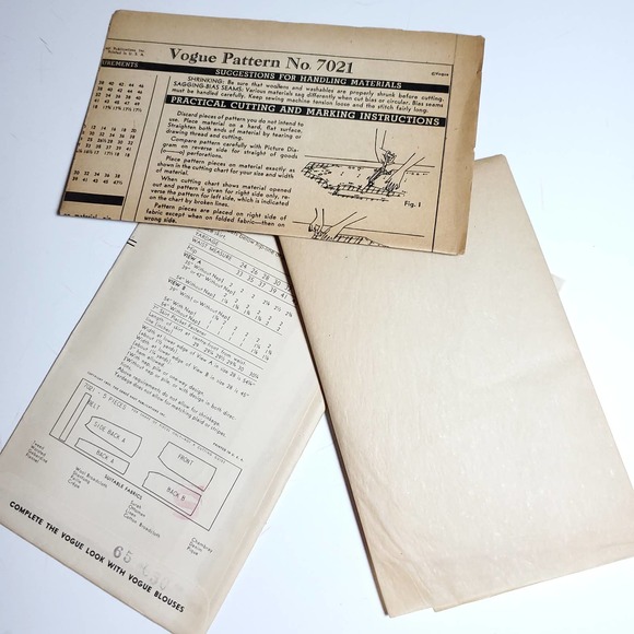 Vintage | Vogue 50's Sewing Pattern - Picture 3 of 5